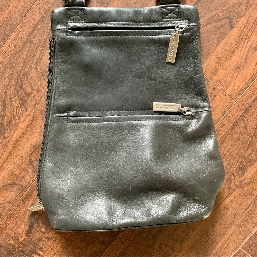 Hobo Black Leather One Strap Shoulder Bag